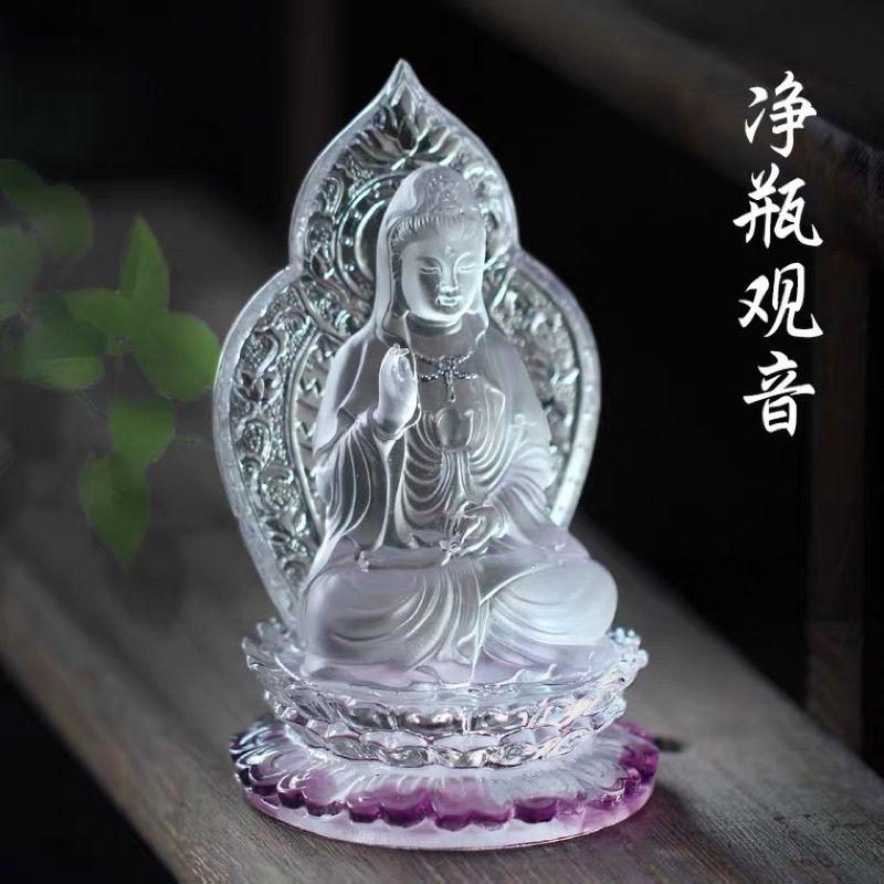 Transparent Crystal Guan Yin Display