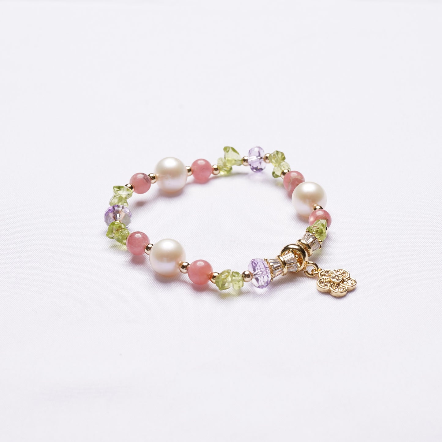 Peridot Pearl Designer Bracelet