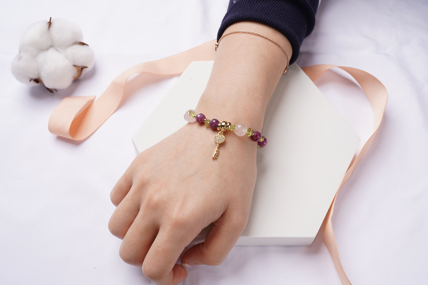 Ruby Peridot Designer Bracelet