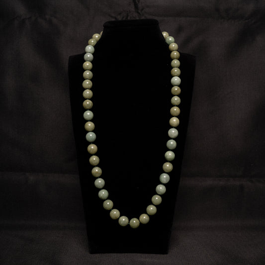 Olive Yellow Jade Necklace