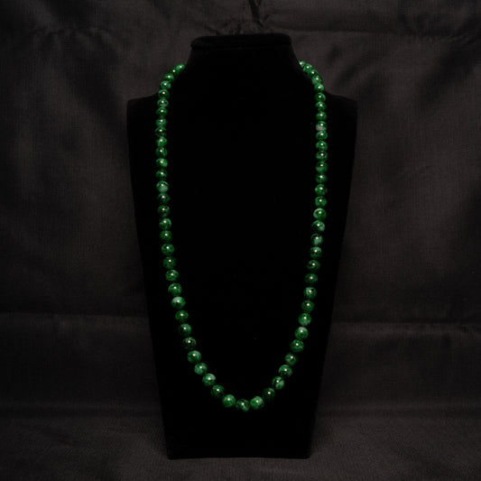 Deep Mo Green Jade Necklace