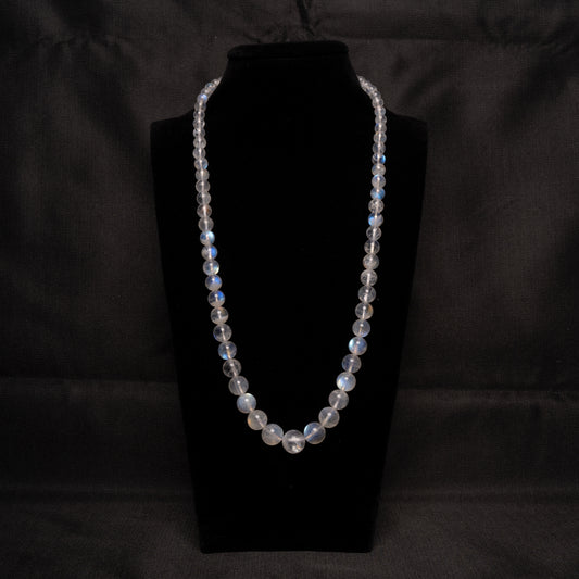 Icy Moonstone Bead Necklace