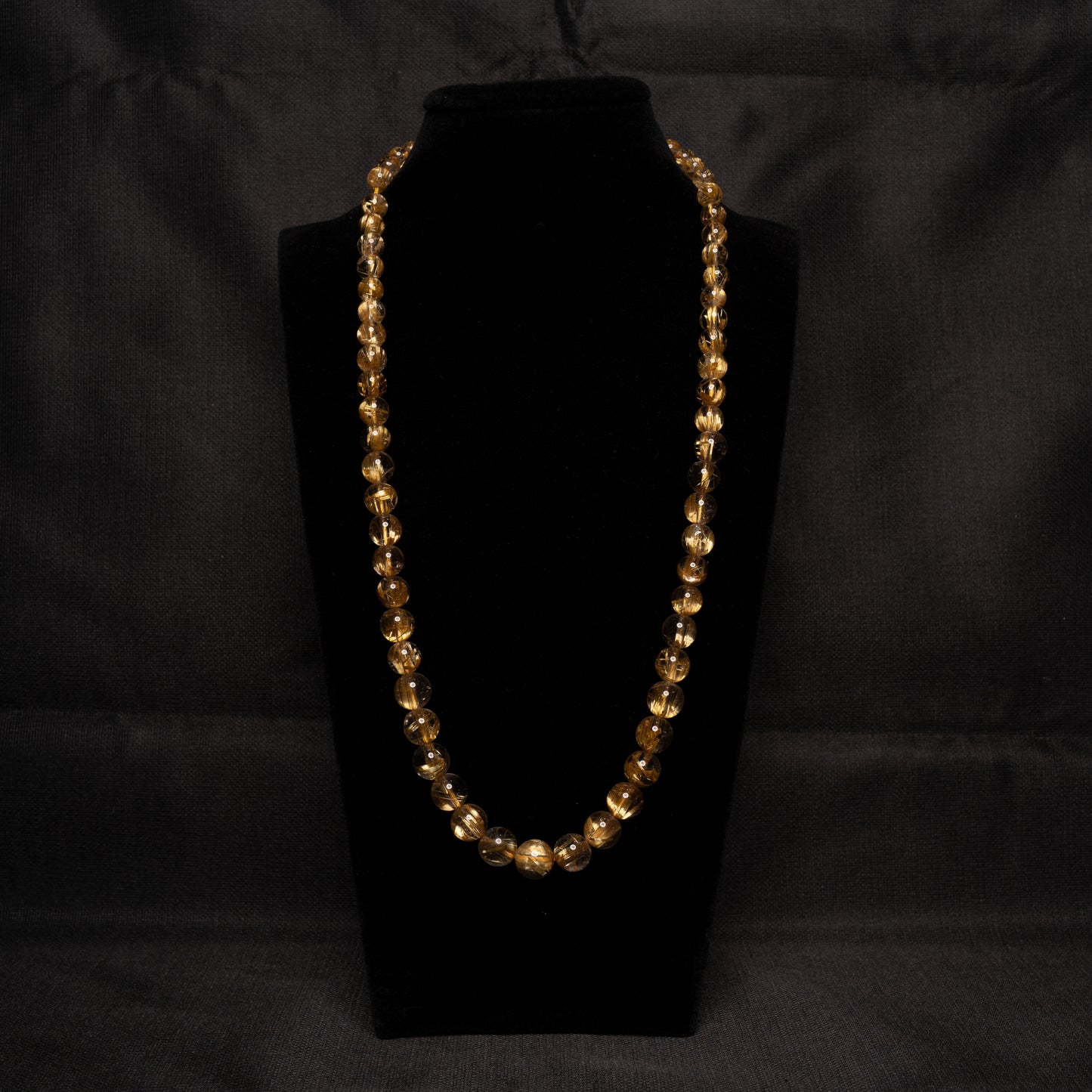 [Collector's Grade] Gold Rutilated Quartz Necklace