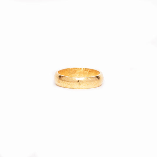 Plain Gold Meteorite Ring