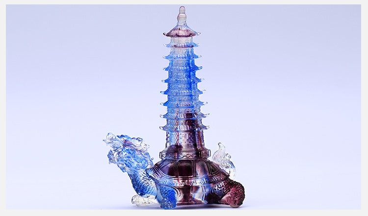 Nine Levels Pagoda on Dragon Turtle (Purple + Blue)