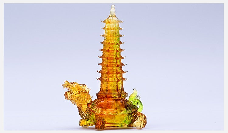 Nine Levels Pagoda on Dragon Turtle (Yellow + Green)